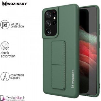 Wozinsky 4in1 švelnaus silikono dėklas - žalias (Samsung S21 Ultra)